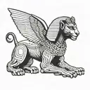 egyptian sphinx tattoo design idea