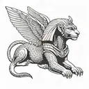 egyptian sphinx tattoo design idea