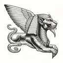 egyptian sphinx tattoo design idea