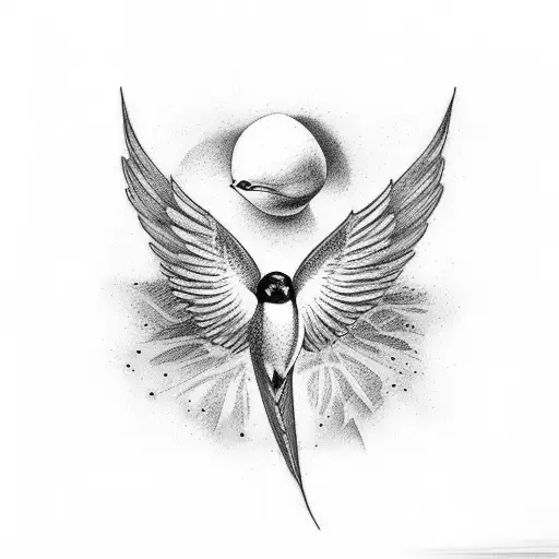 Swallow Bird tattoo design idea