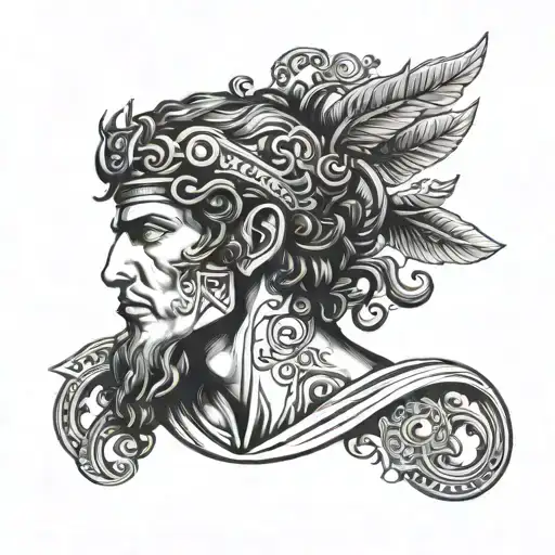 greek god Hermes tattoo design idea