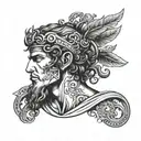 greek god Hermes tattoo design idea