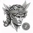greek god Hermes tattoo design idea