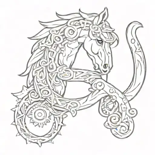7 lucky horseshoe tattoos on both arms  tattoo design idea