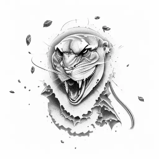 train tattoo design idea