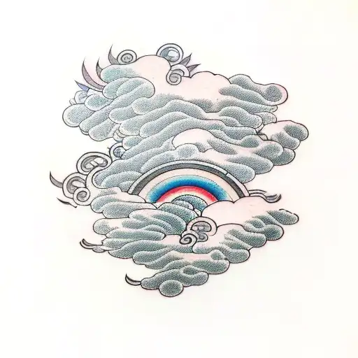 Clouds tattoo design idea
