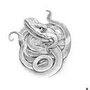 serpiente con flores tattoo design idea