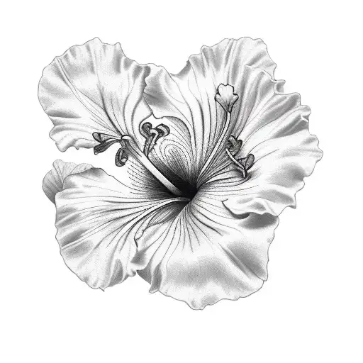 Hibiscus Drawing Vector Art PNG, Hibiscus Flower Drawing Illustration, Hibiscus  Drawing, Flower Drawing, Hibiscus Sketch PNG Image For Free Download