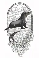 sea lion tattoo design idea