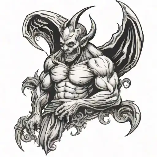 medevil character representing lust deadly sin tattoo design idea