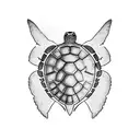 turtle specifically loggerhead take the logo from archelon the greek NGO and use that as a template tattoo design idea