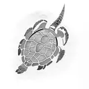 turtle specifically loggerhead take the logo from archelon the greek NGO and use that as a template tattoo design idea