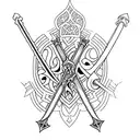Cross and Sword tattoo design idea