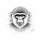 monkey tattoo design idea