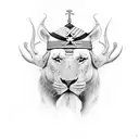 Andreas auf arabisch mit Krone tattoo design idea