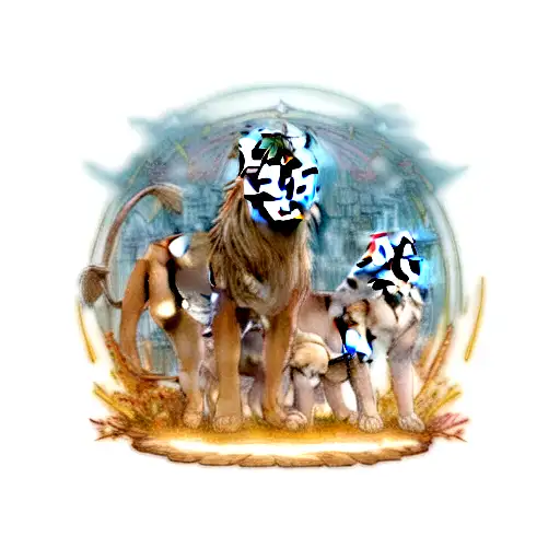 truth speaking invincible lion under light at dawn tattoo design idea