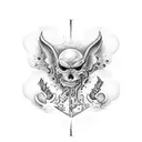 signature family word with 4 birts and hope, love and energy tattoo design idea