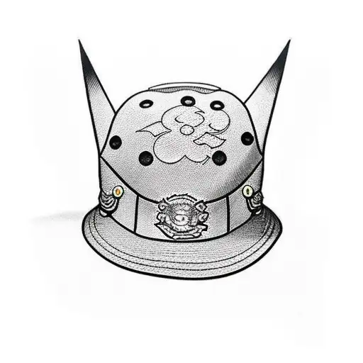 Luffy's hat one piece tattoo design idea