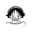 Luffy's straw hat one piece tattoo design idea