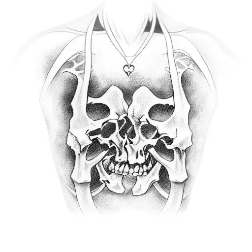 chest tattoo under color bone saying everything happens for a reason stronger together 26/08/2023 tattoo design idea