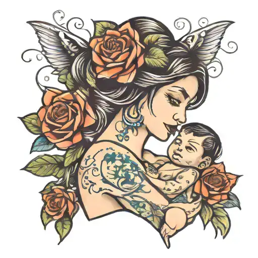 motherhood tattoo tattoo design idea
