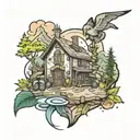 hiking tattoo design idea