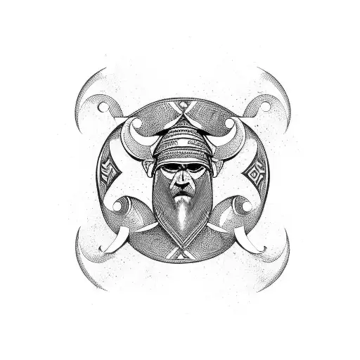 viking pattern, symmetric, full body tattoo design idea