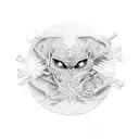 adaga old school tattoo design idea