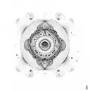 spiritual awakening, mandala,  ying yang tattoo design idea