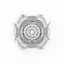 spiritual awakening, mandala,  ying yang tattoo design idea