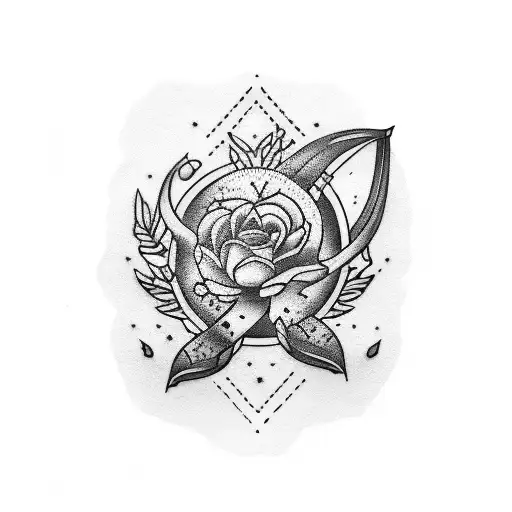 simple sock tattoo design idea