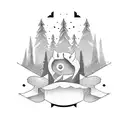 simple sock tattoo design idea