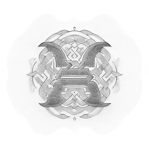 ancient typography tattoo design idea