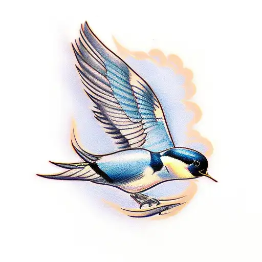 Swallow Bird tattoo design idea
