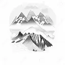 Mountain Scene tattoo design idea
