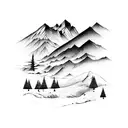 Mountain Scene tattoo design idea