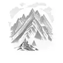 Mountain Scene tattoo design idea