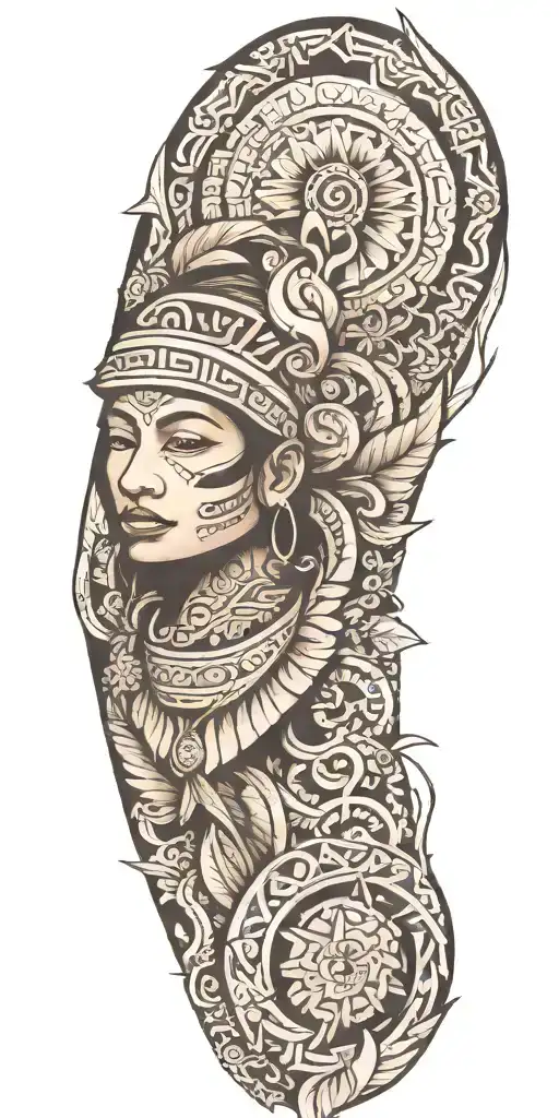 Filipino tribal sleeve tattoo design idea