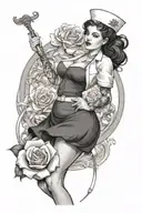 A Female Nurse Sexy" Tattoo Design Idea Created tattoo design idea