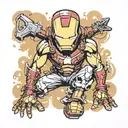 iron man luffy pirate tattoo design idea