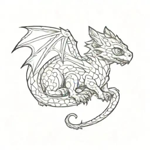 Toothless the dragon and the lop-eared cat tattoo design idea