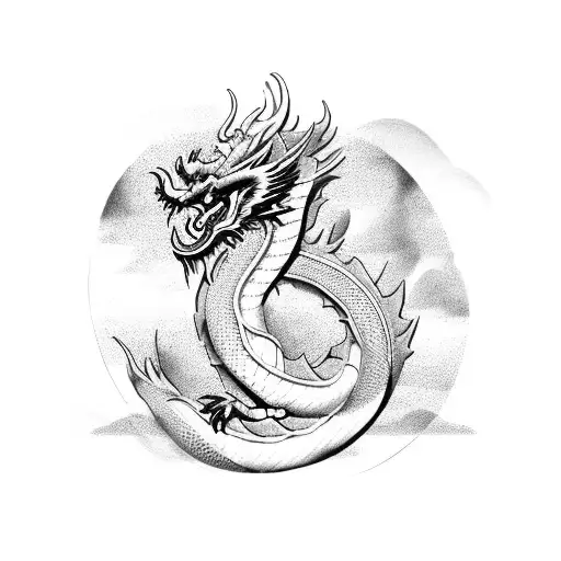 China dragon tattoo design idea
