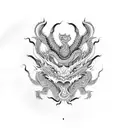 China dragon tattoo design idea