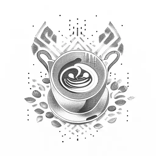 espresso machine tattoo design idea