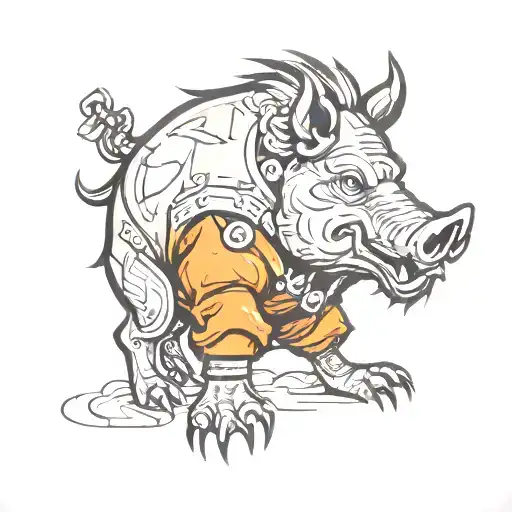 Boar tattoo design idea