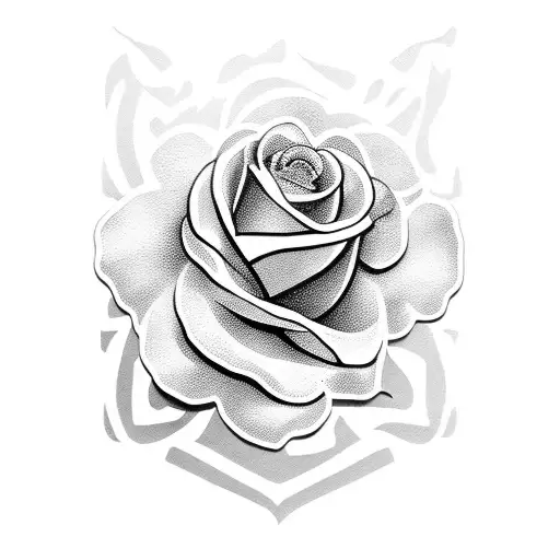 knife with dark roses and allusive to professional kitchen chef life tattoo design idea