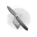 knife  allusive to professional kitchen chef life tattoo design idea