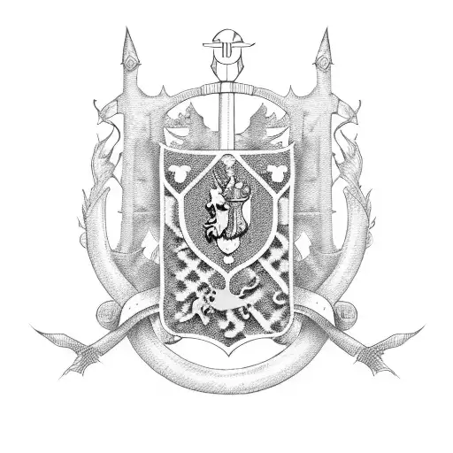 Coat of arms of Ukraine tattoo design idea