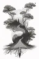 the road not taken tattoo design idea