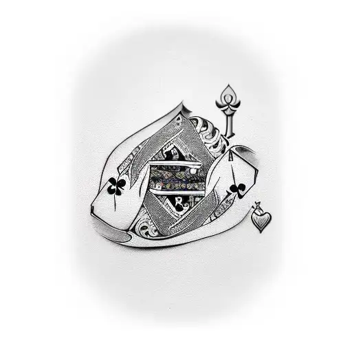 poker dealer tattoo design idea